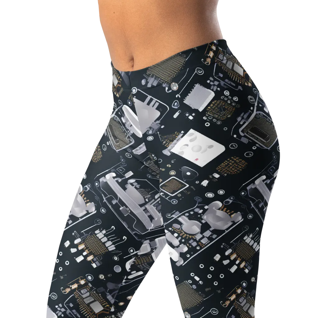 Circuit Noir on Leggings — Left Front