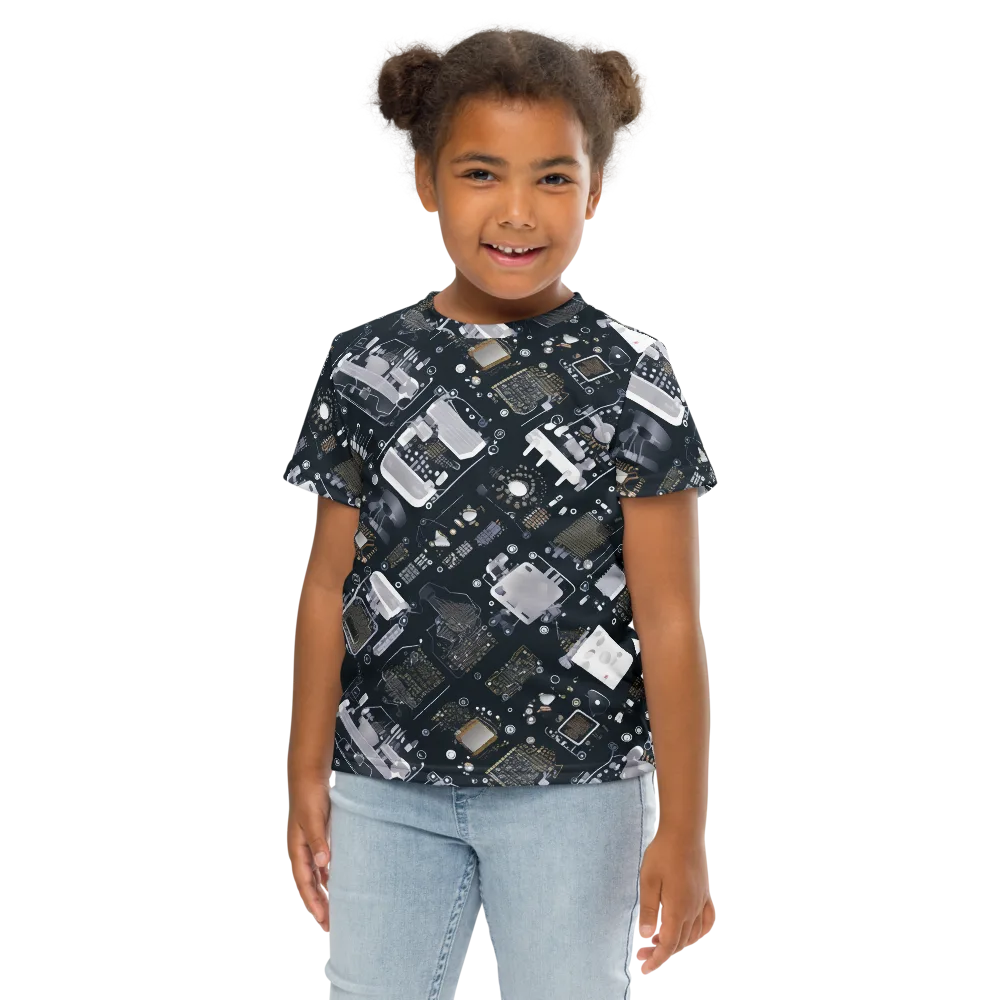 Circuit Noir on Kids Crew Neck T-Shirt — Front