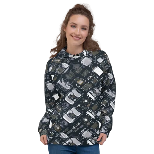 Circuit Noir on a Hoodie