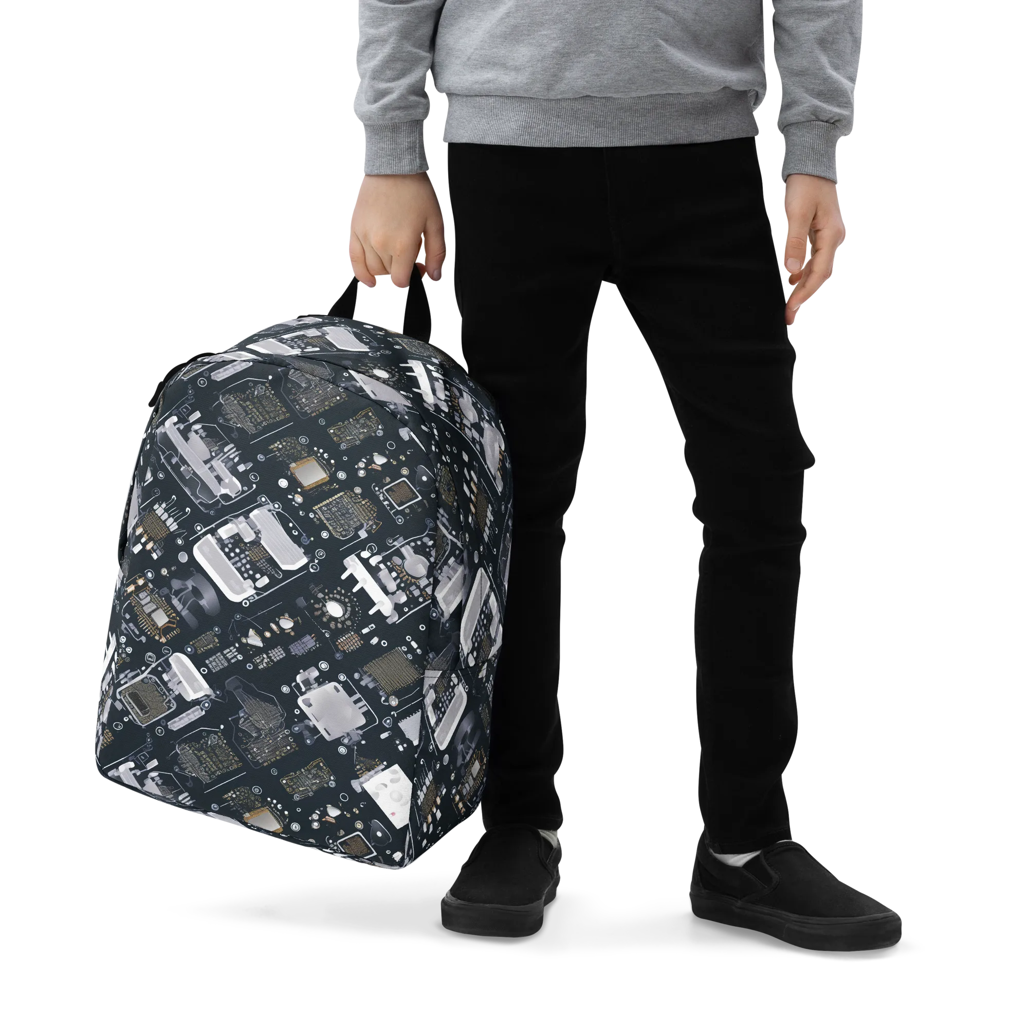 Circuit Noir on Minimalist Backpack — Zoomed-in