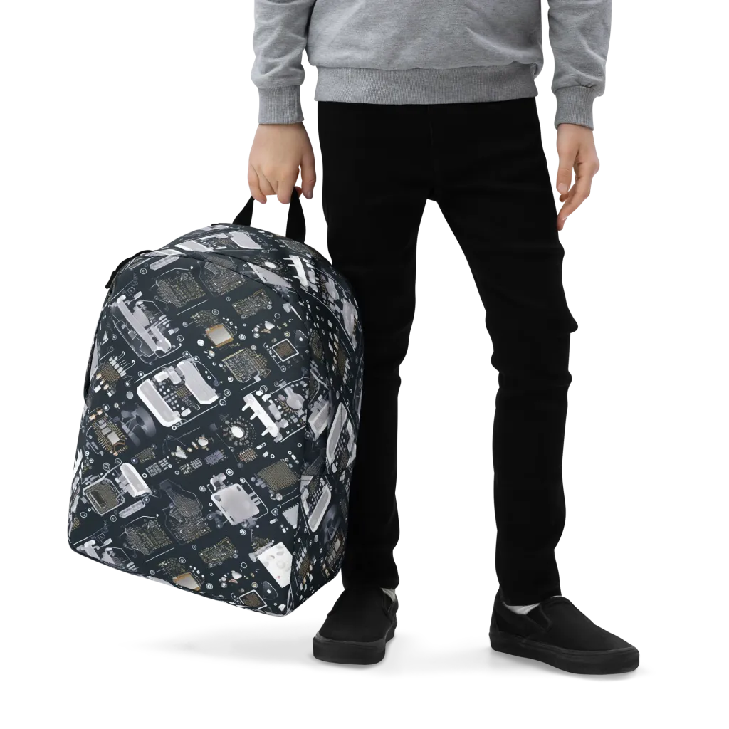 Circuit Noir on Minimalist Backpack — Zoomed-in