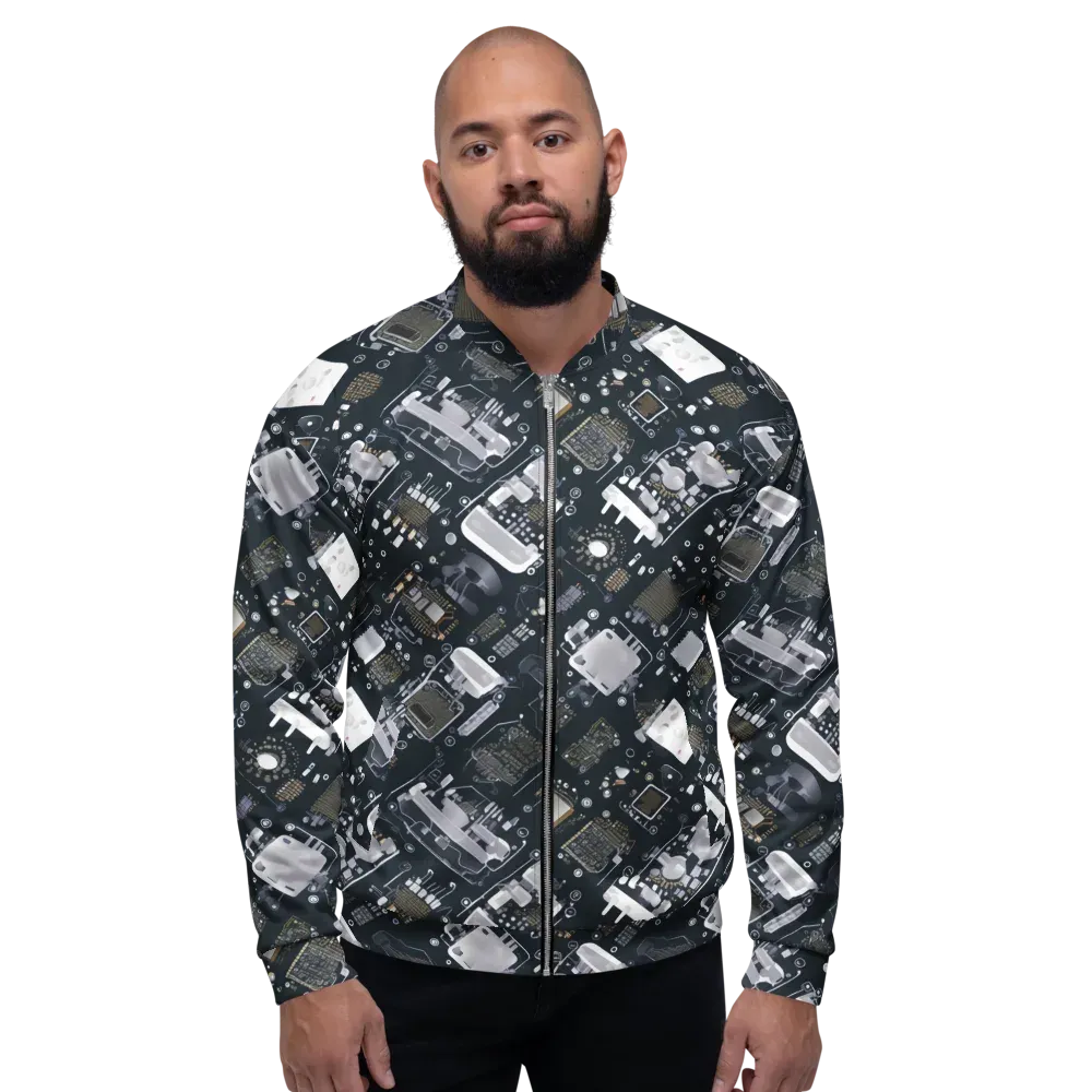 Circuit Noir on Bomber Jacket — Front
