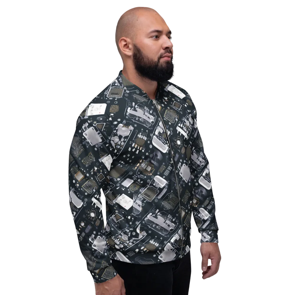 Circuit Noir on Bomber Jacket — Right