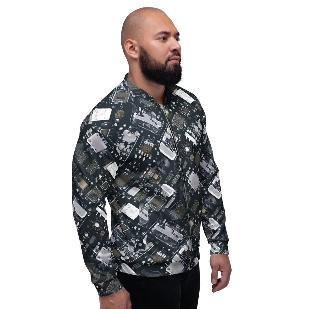 Circuit Noir on Bomber Jacket — Right