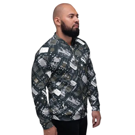 Circuit Noir on a Bomber Jacket