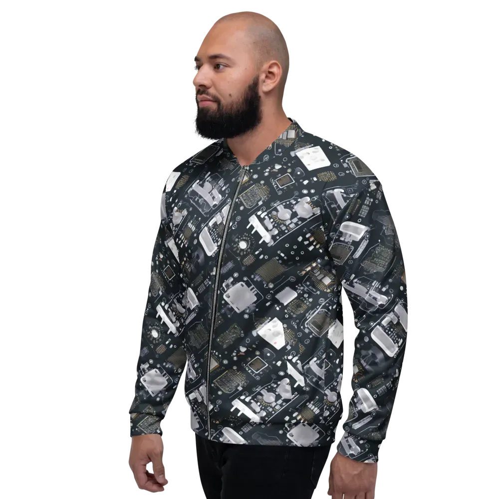 Circuit Noir on Bomber Jacket — Left