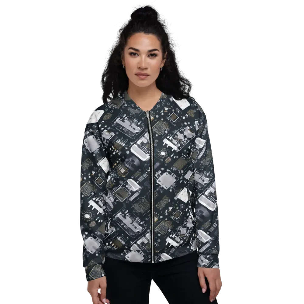 Circuit Noir on Bomber Jacket — Front
