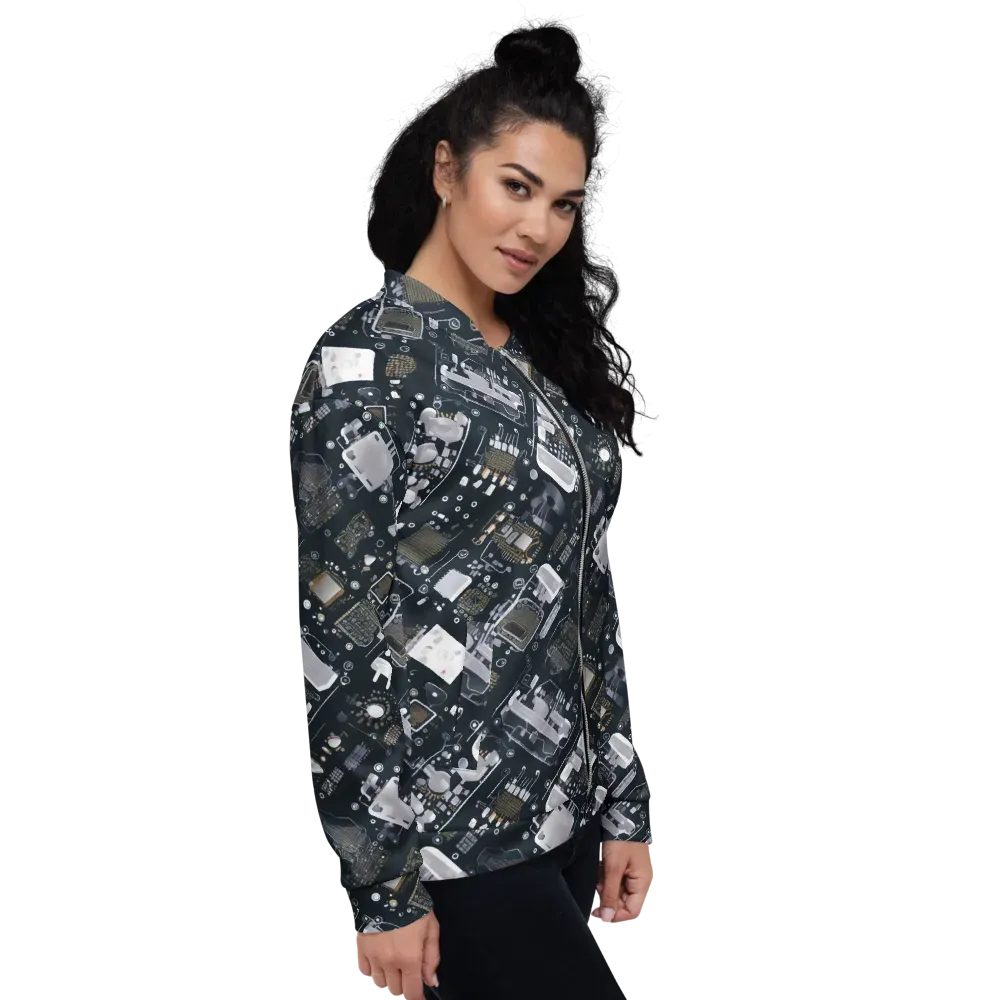 Circuit Noir on Bomber Jacket — Right