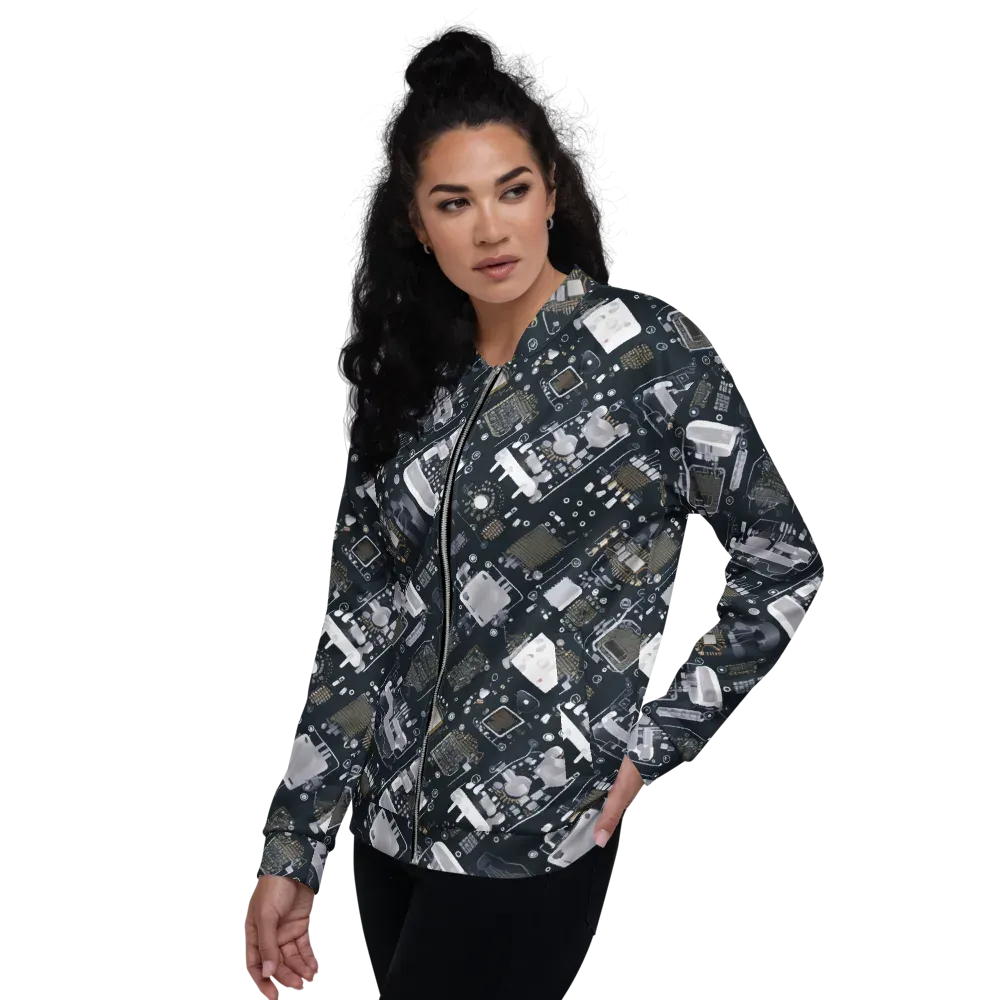 Circuit Noir on Bomber Jacket — Left