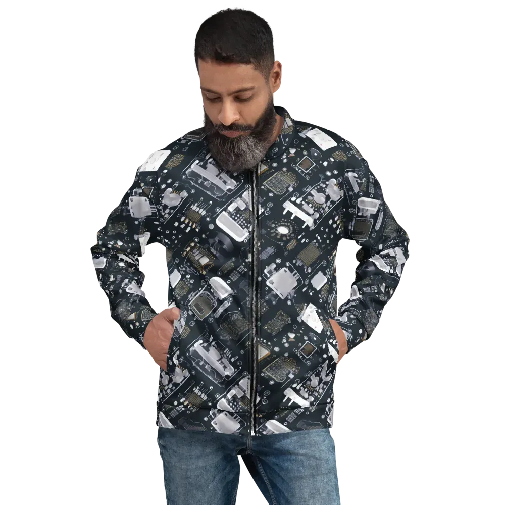 Circuit Noir on Bomber Jacket — Front