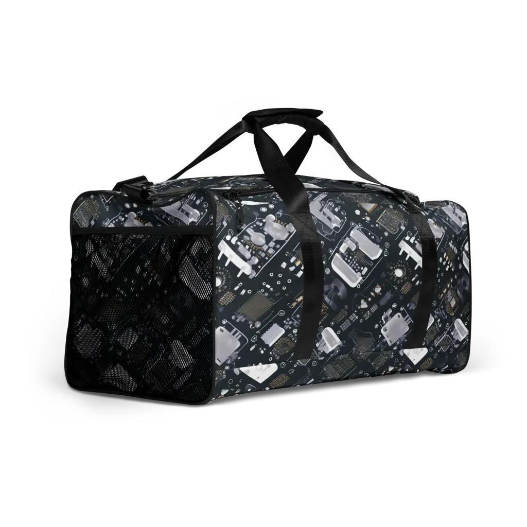 Circuit Noir on Duffle Bag — Right Front