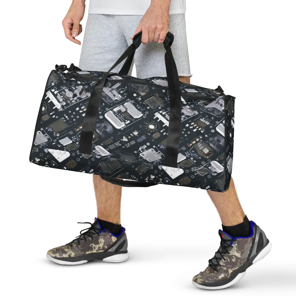 Circuit Noir on Duffle Bag — Front