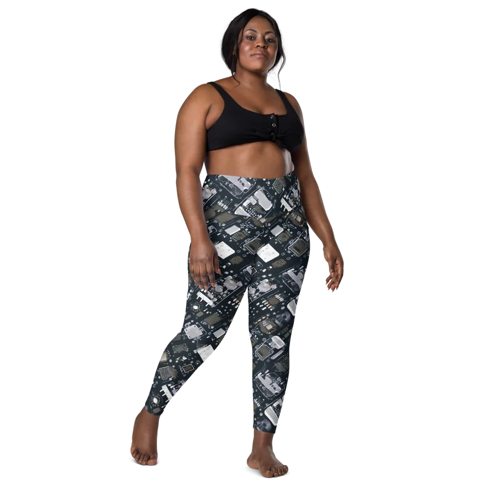 Circuit Noir on Leggings with Pockets — Front