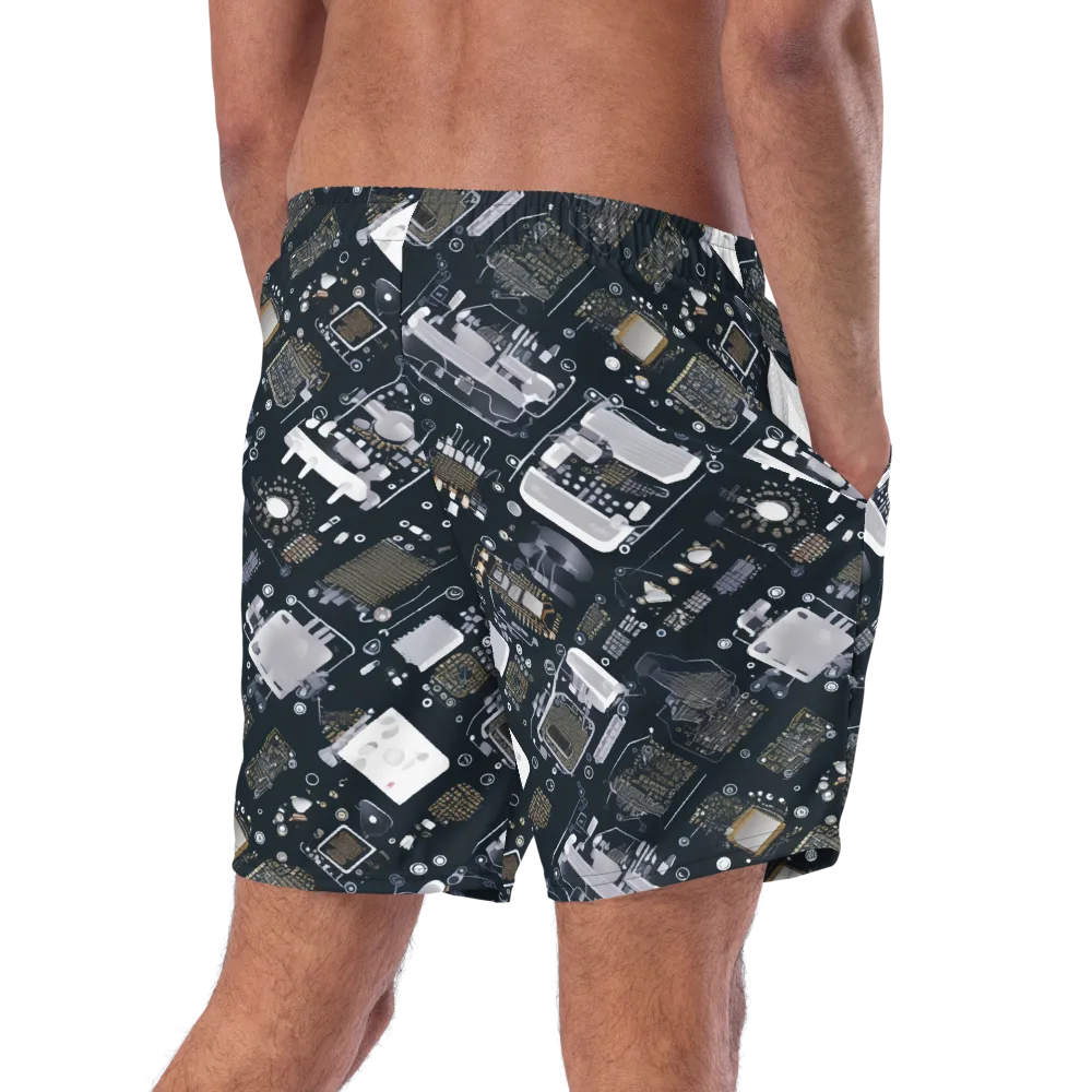 Circuit Noir on Swim Trunks — Right Back