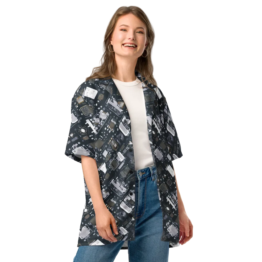Circuit Noir on Button Shirt — Front