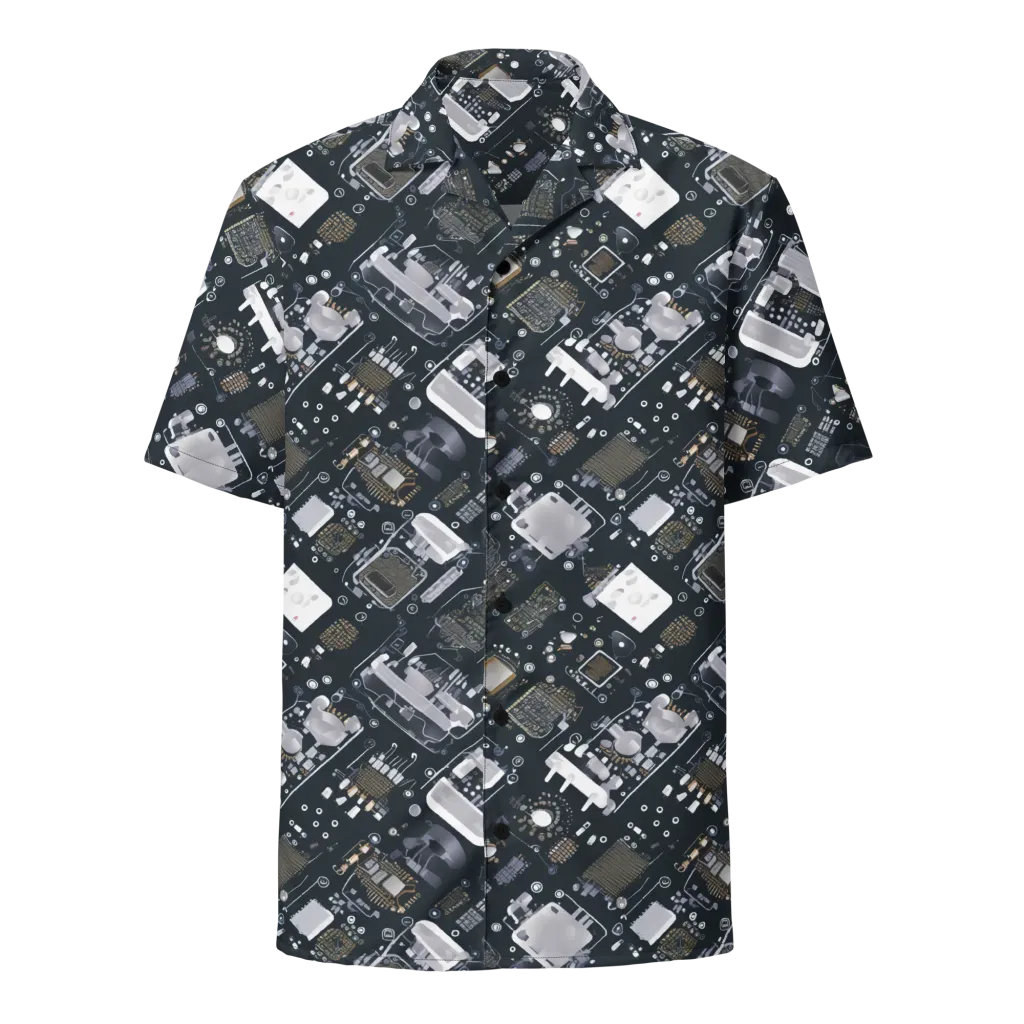 Circuit Noir on Button Shirt — Front