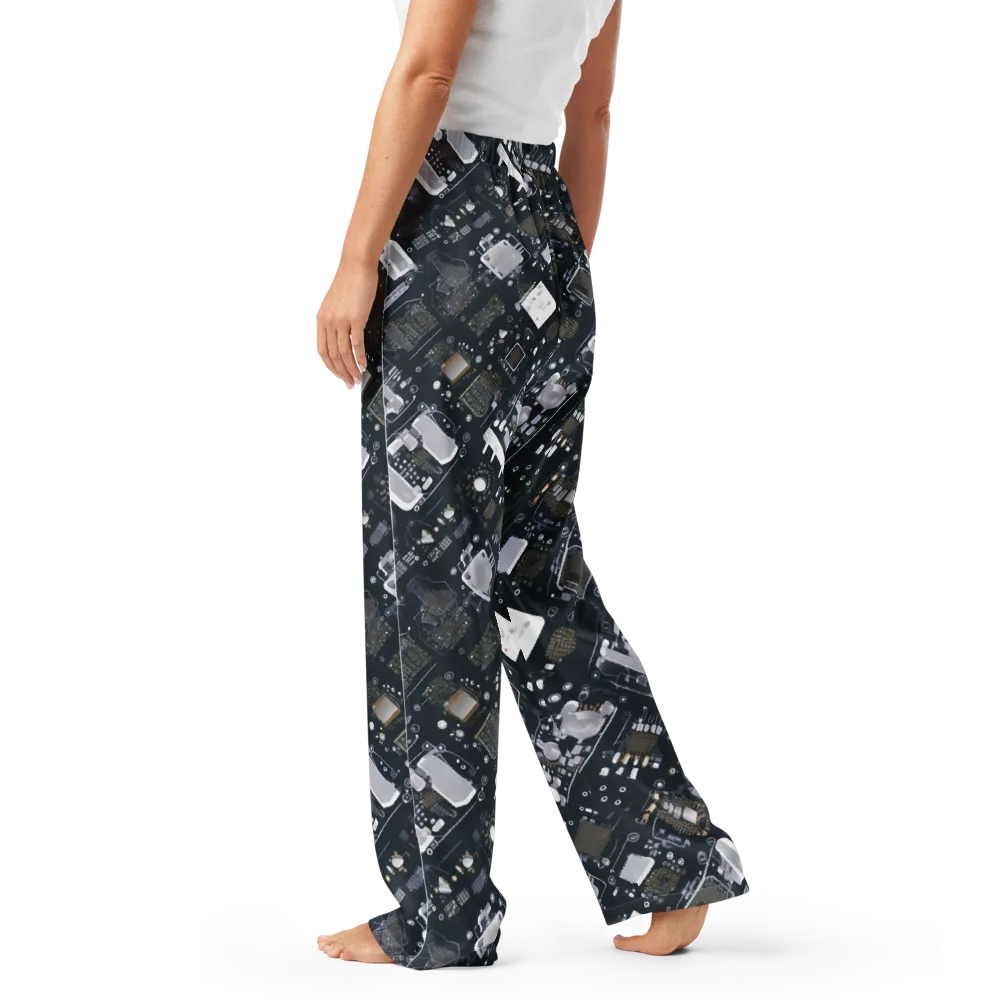 Circuit Noir on Women's Pajama Pants — Left