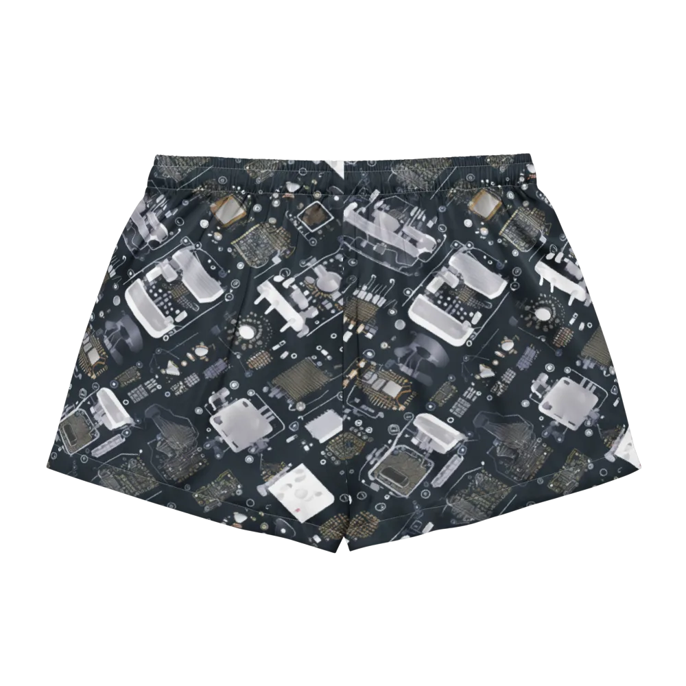 Circuit Noir on Women's Pajama Shorts — Back