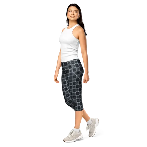 Chrome Grid on a Capri Leggings