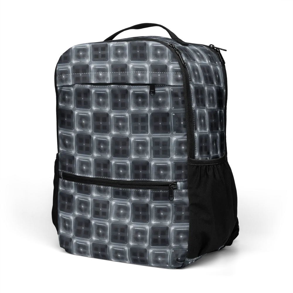 Chrome Grid on Utility Backpack — Left Front