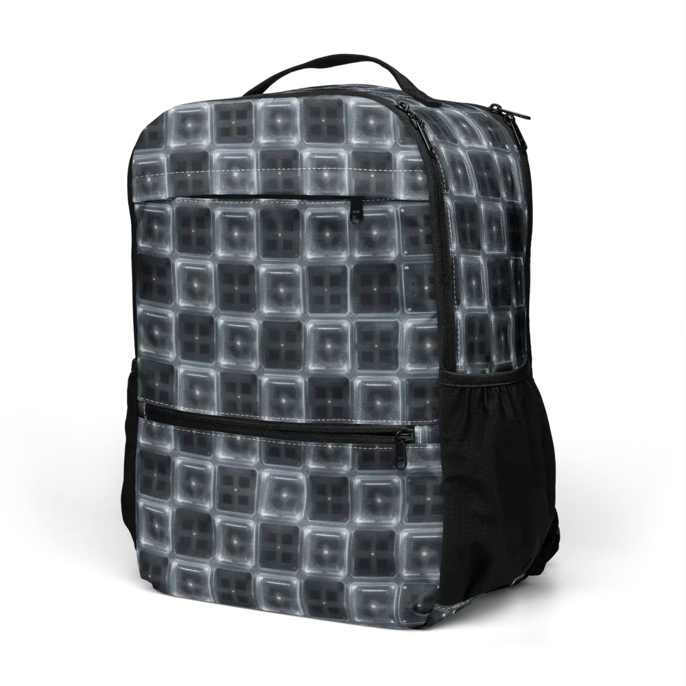Chrome Grid on Utility Backpack — Left Front