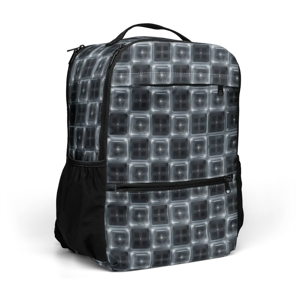 Chrome Grid on Utility Backpack — Right Front