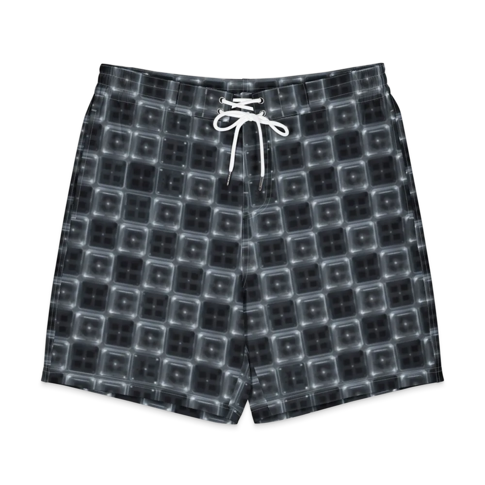 Chrome Grid on Men's Board Shorts — Front