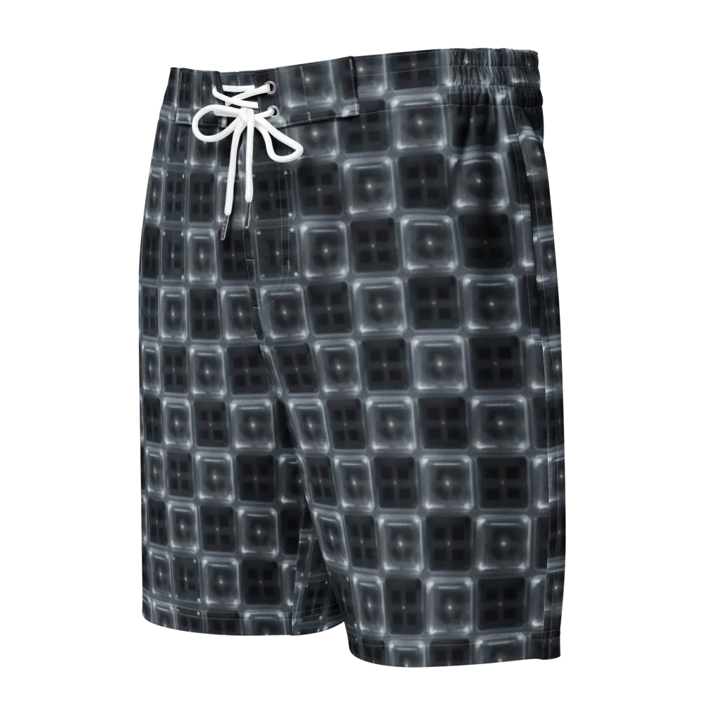 Chrome Grid on Men's Board Shorts — Front