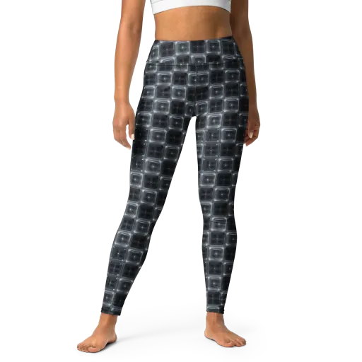 Chrome Grid on a Yoga Leggings