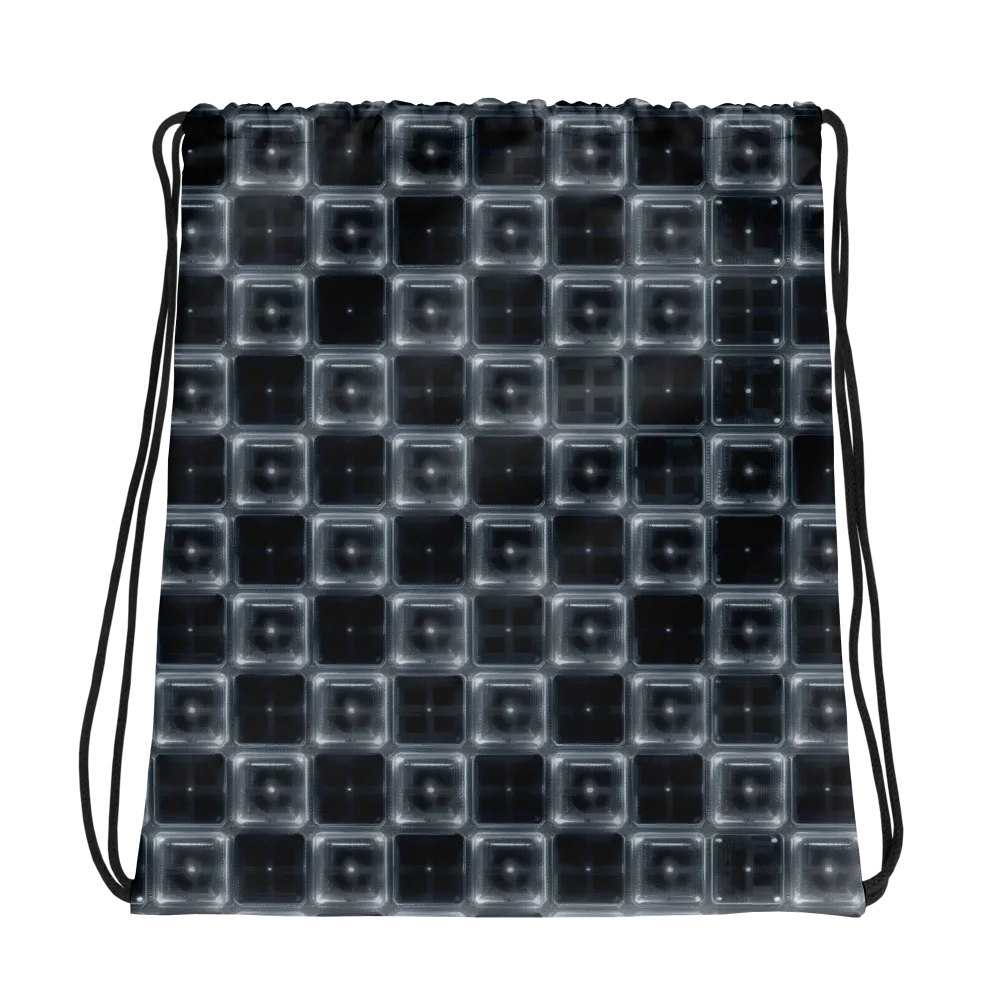 Chrome Grid on Drawstring Bag — Photo