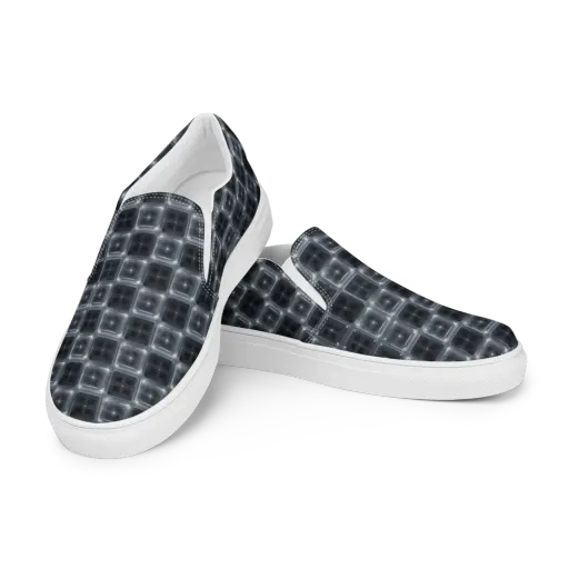 Chrome Grid on a Women's Slip-On Canvas Shoes