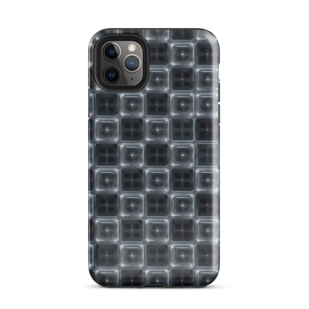 Chrome Grid on Tough Case for iPhone® — Front