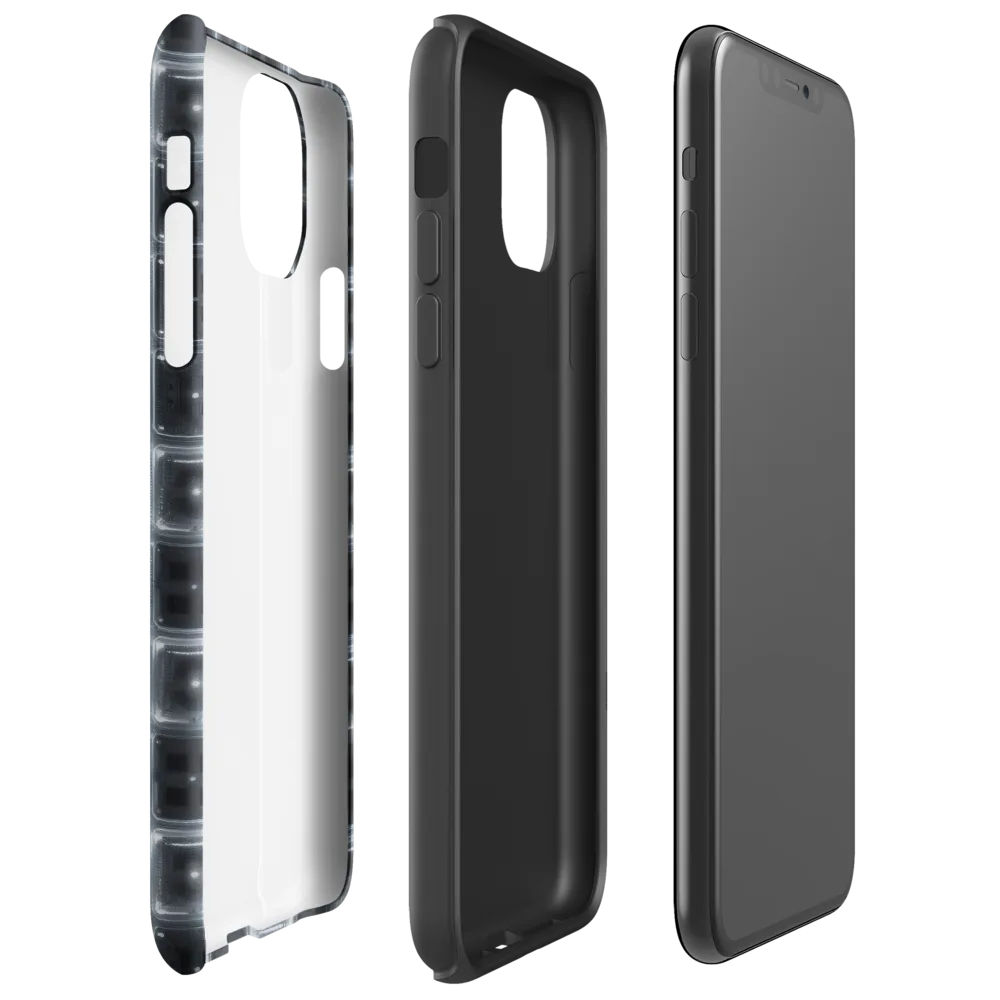Chrome Grid on Tough Case for iPhone® — Right