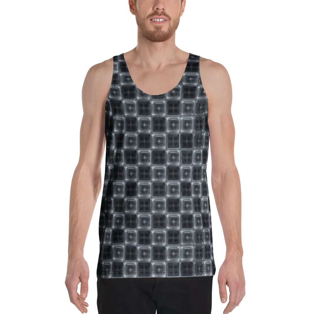 Chrome Grid on Men's Tank Top — Front