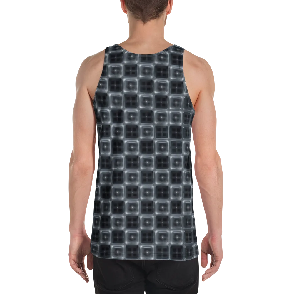 Chrome Grid on Men's Tank Top — Back
