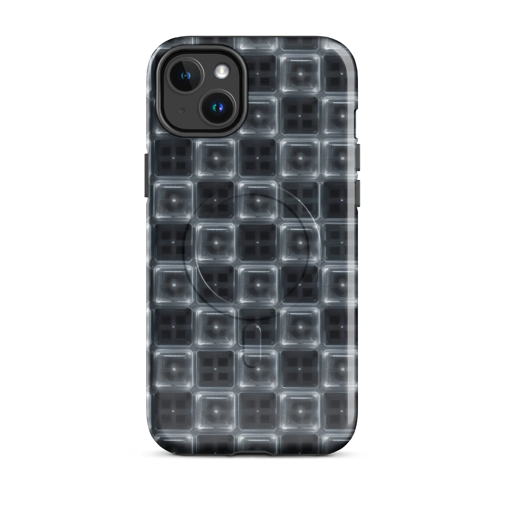 Chrome Grid on MagSafe Tough Case for iPhone® — Front