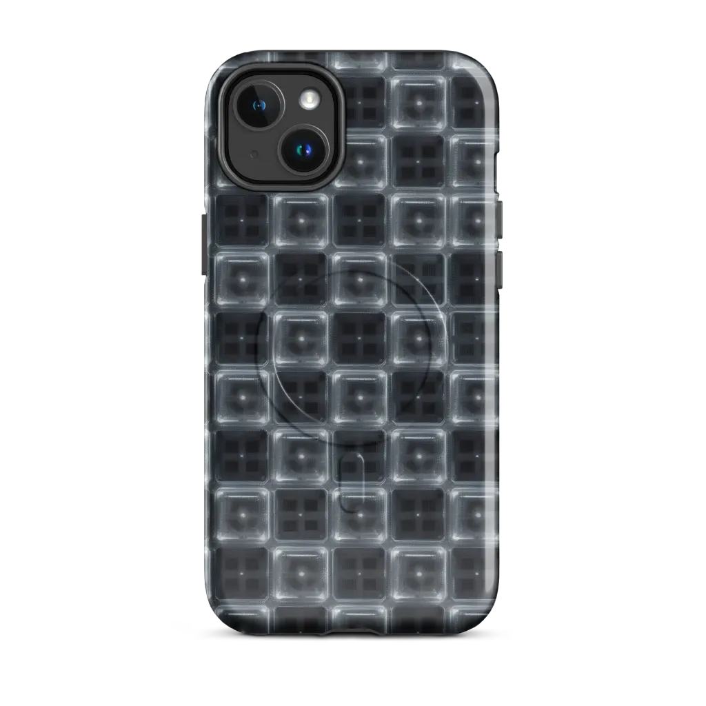 Chrome Grid on MagSafe Tough Case for iPhone® — Front