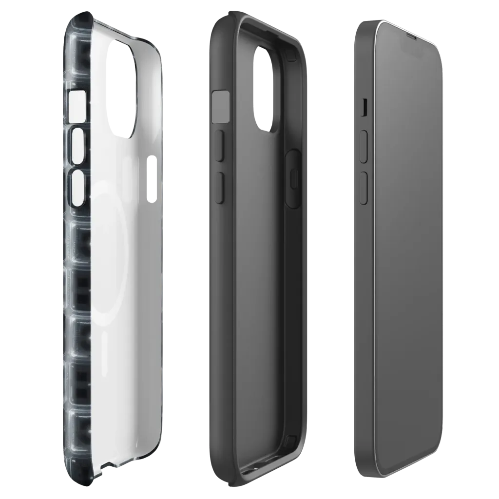 Chrome Grid on MagSafe Tough Case for iPhone® — Front