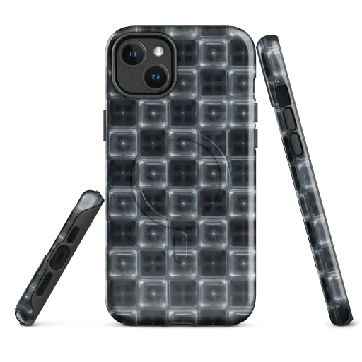 Chrome Grid on a MagSafe Tough Case for iPhone®