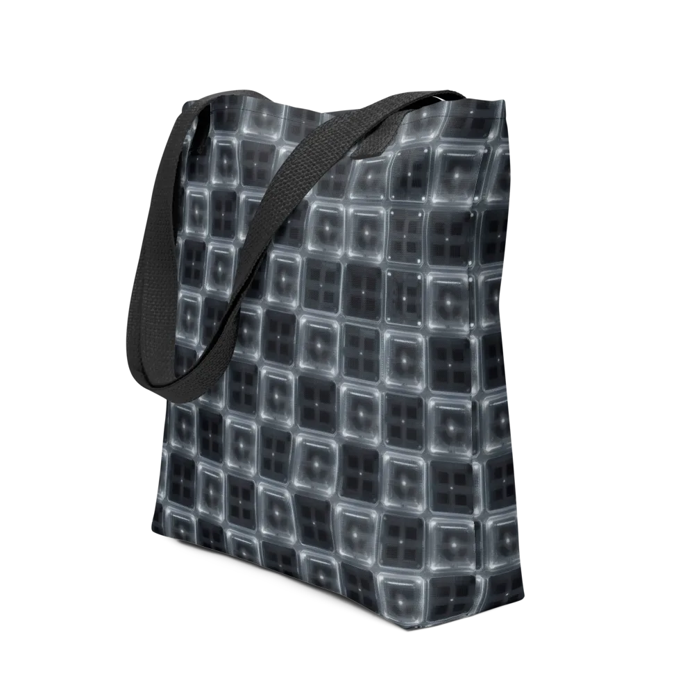 Chrome Grid on Tote Bag — Front