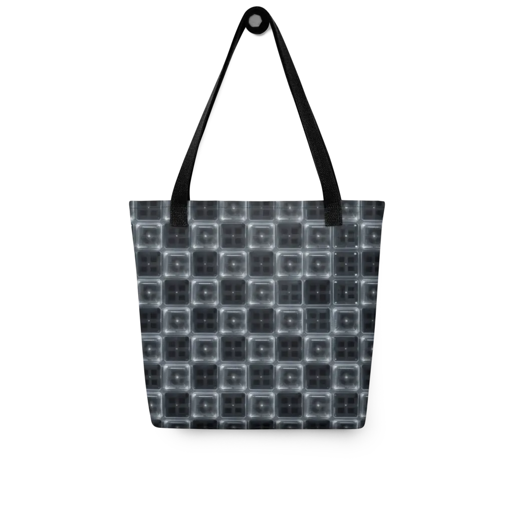 Chrome Grid on Tote Bag — Front