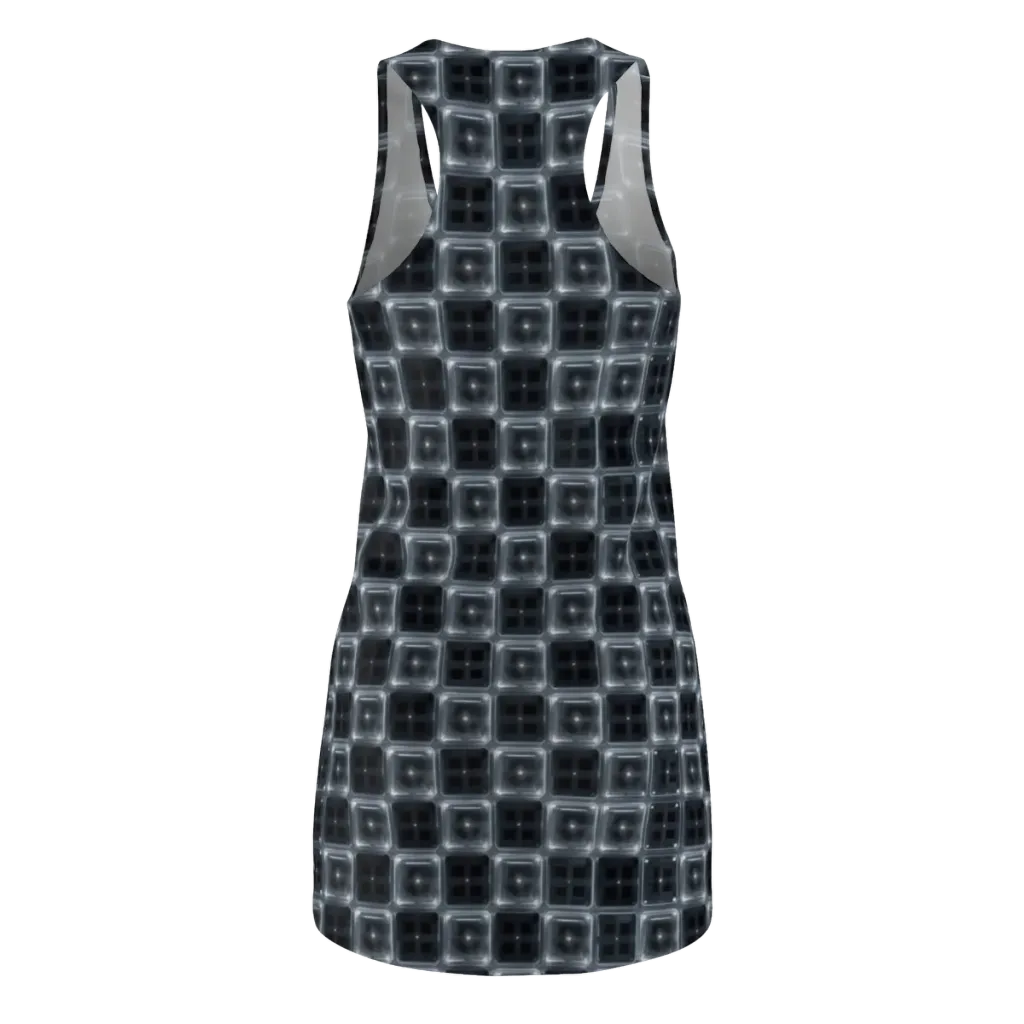 Chrome Grid on Racerback Dress — Back