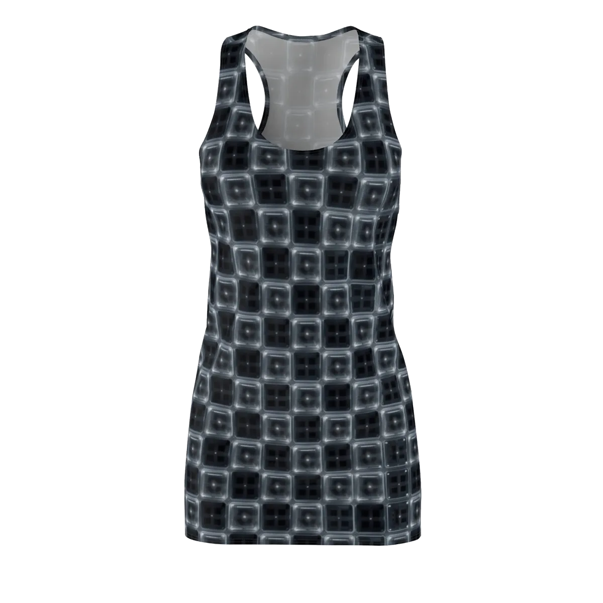 Chrome Grid on Racerback Dress — Front