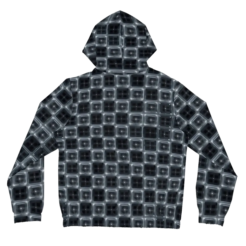 Chrome Grid on Women's Full-Zip Hoodie — Back