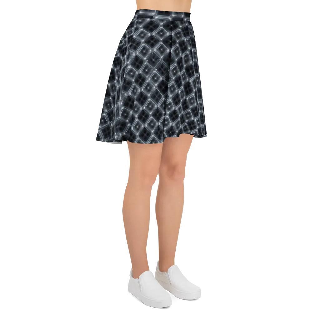 Chrome Grid on Skater Skirt — Right