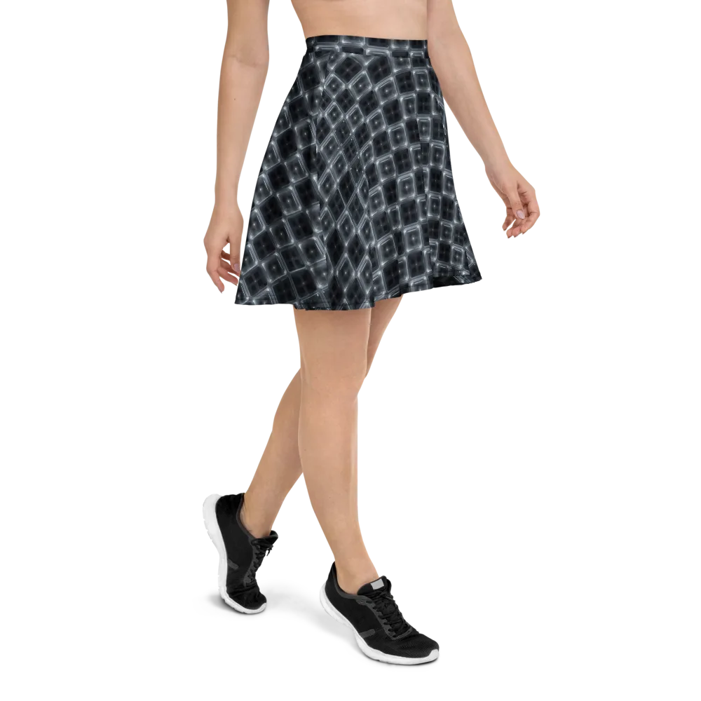 Chrome Grid on Skater Skirt — Right