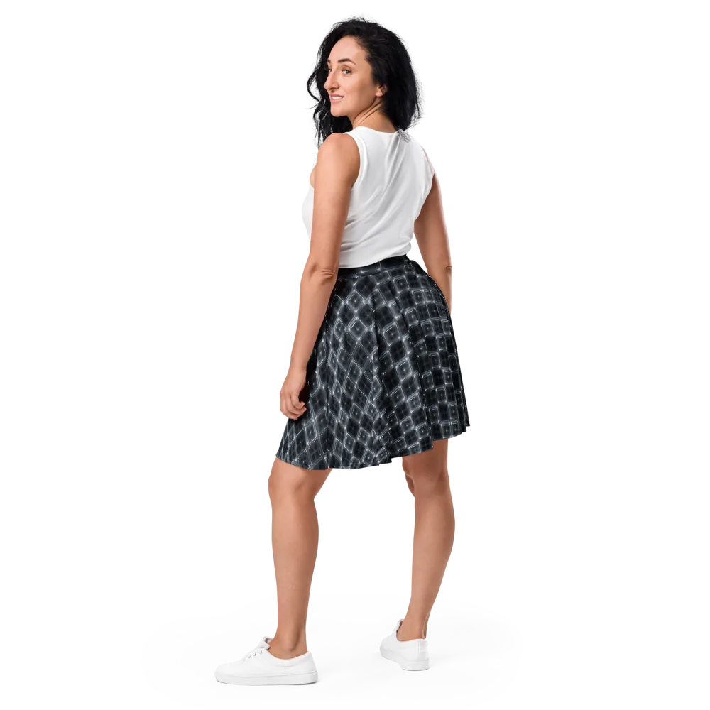 Chrome Grid on Skater Skirt — Back