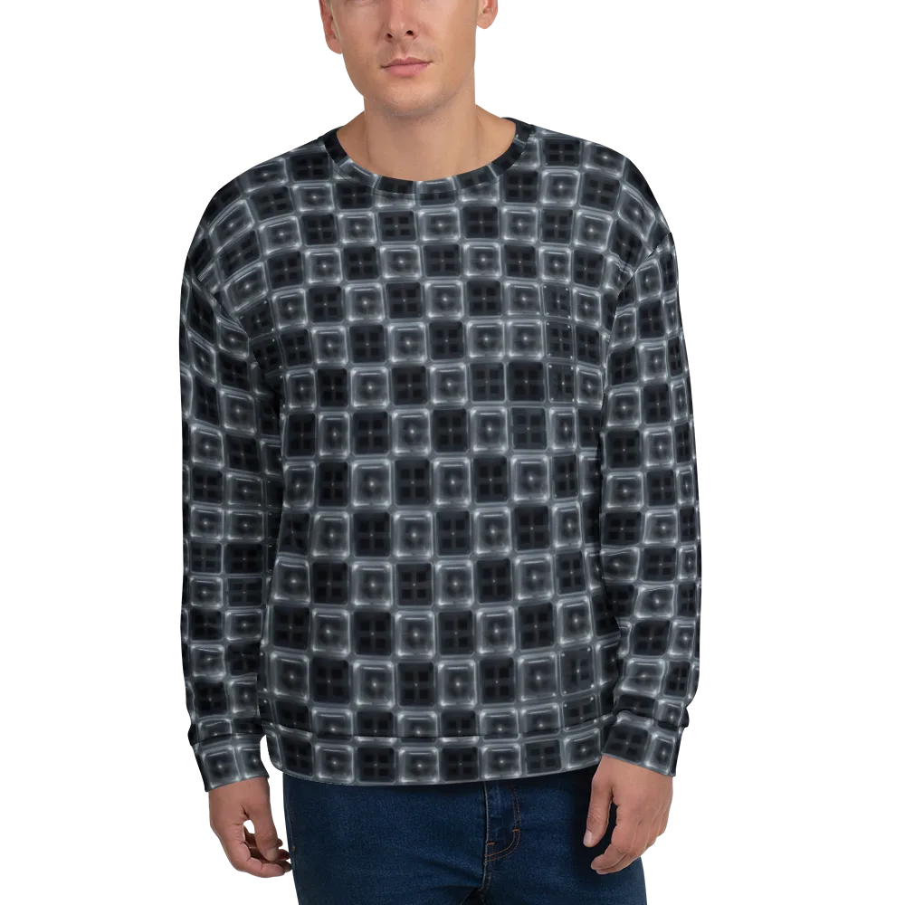 Chrome Grid on Sweatshirt — Front