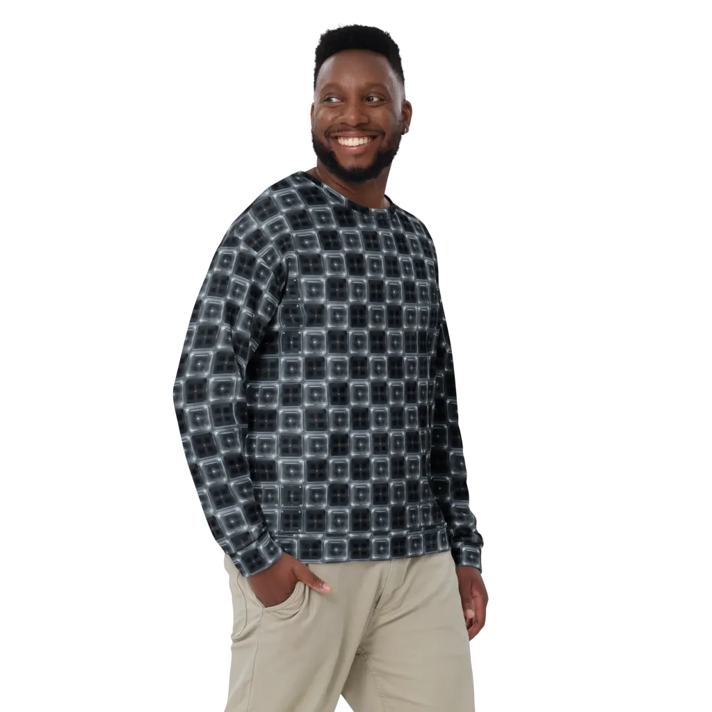 Chrome Grid on Sweatshirt — Front