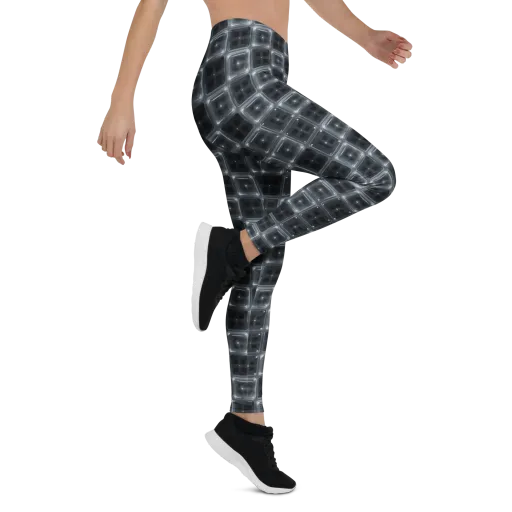 Chrome Grid on a Leggings